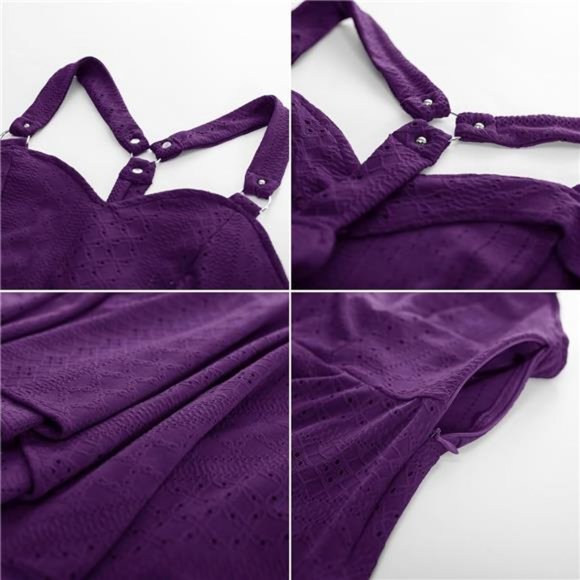 Women Goth Tank Top Flowy Racerback Tank Tops Chiffon Sleeveless Camisole - Picture 4 of 5